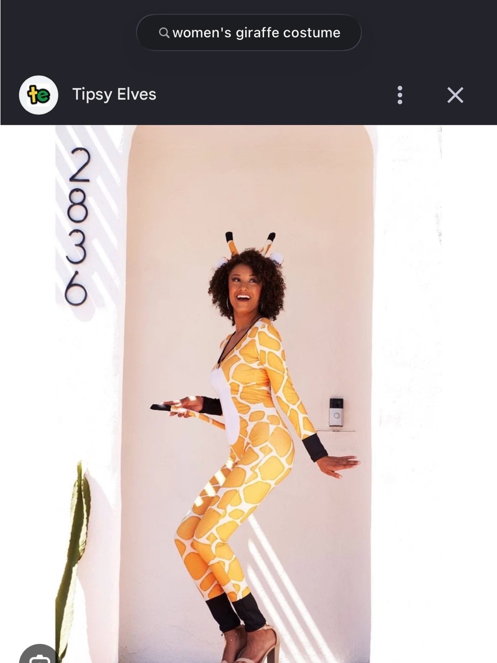 Tipsy Elves Yellow Giraffe-Pattern Women's Jumpsuit